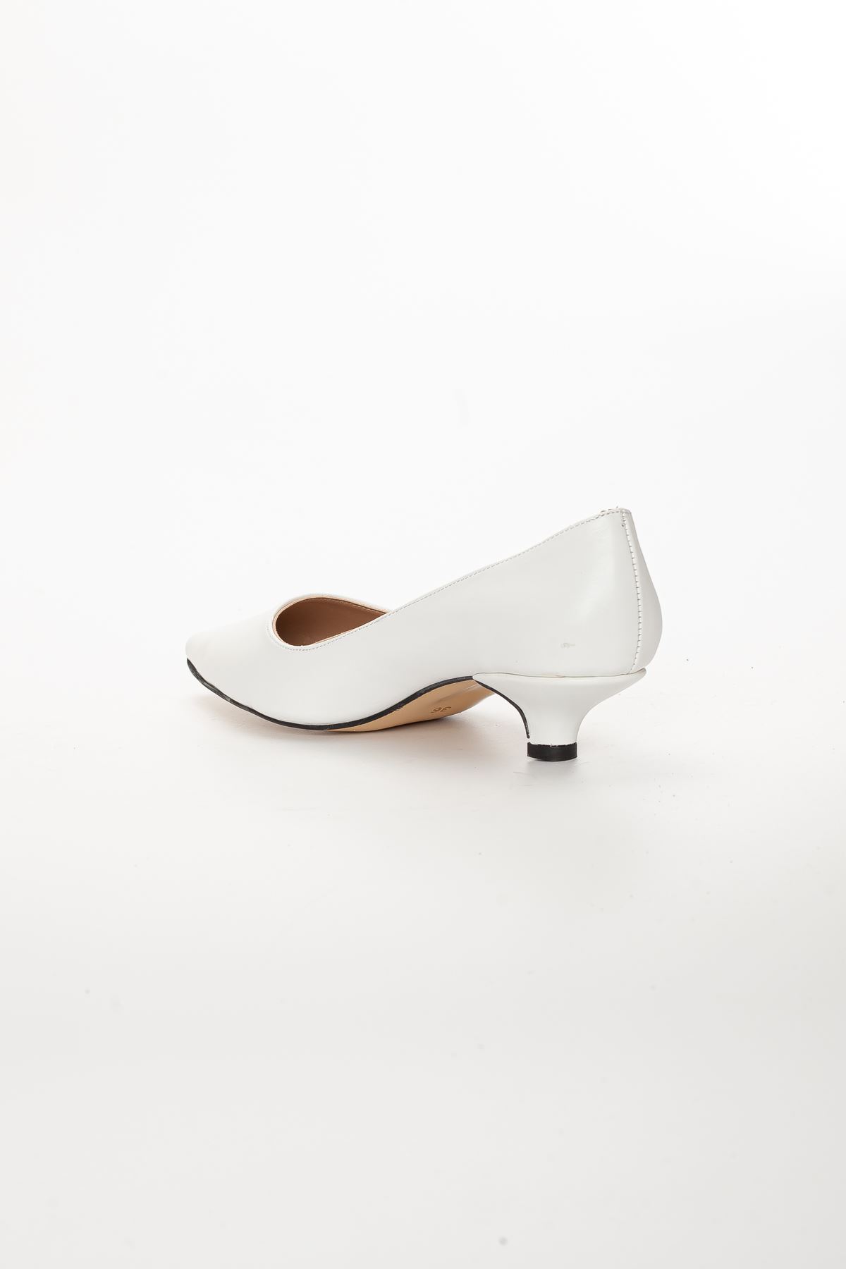 Odella Topuklu Ayakkabı BEYAZ CİLT