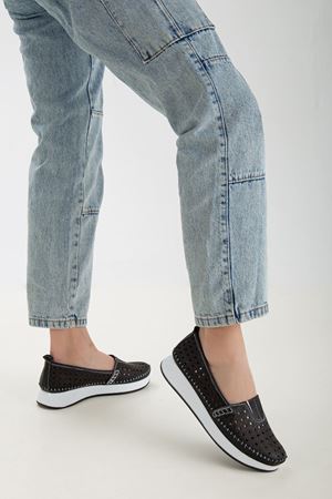 Gemma Kadın Hakiki Deri Günlük Ayakkabı Siyah