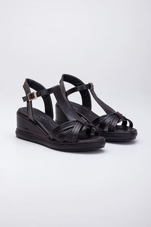Miss Kadın Topuklu Sandalet Siyah Cilt