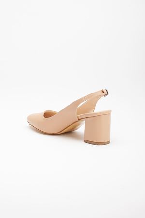 Odin Kadın Arkası Açık Topuklu Ayakkabı Nude Cilt