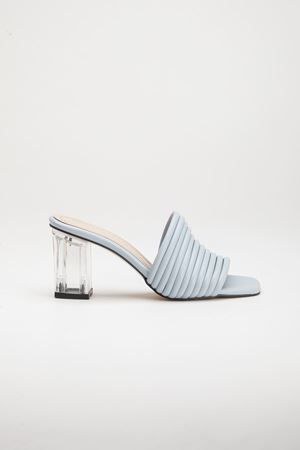 Harper Kadın Şeffaf Ökçe Topuklu Terlik Bebe Mavisi