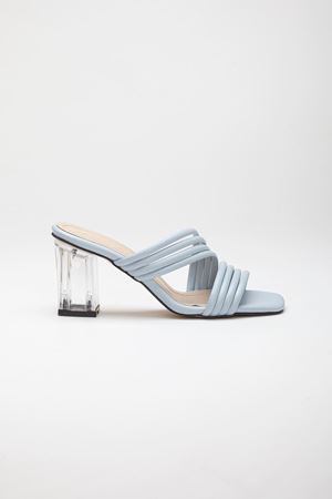 Luca Kadın Şeffaf Ökçe Topuklu Terlik Bebe Mavisi