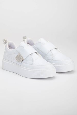 Yelsi Kadın Cırtlı Spor Ayakkabı Beyaz