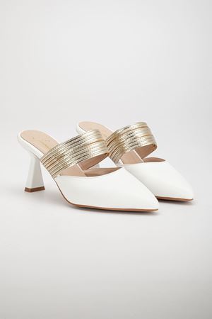 Kadın Beyaz Cilt Topuklu Ayakkabı