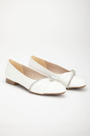 Raina Günlük Babet Ayakkabı Beyaz Cilt