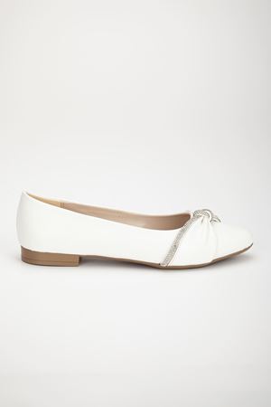 Raina Günlük Babet Ayakkabı Beyaz Cilt