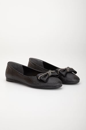 Loyan Babet Siyah Pırıltı Cilt Ayakkabı