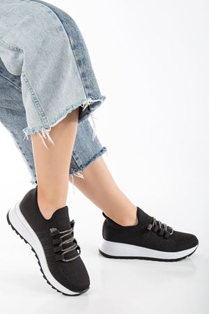 Mara Kadın Siyah Trico Sneaker