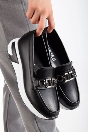 Comfort Kadın Spor Sneaker Siyah Cilt