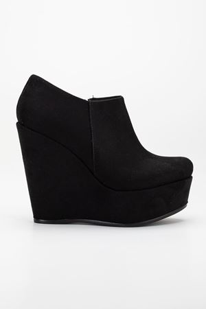 Gloria Siyah Süet Dolgu Taban Platform Bot