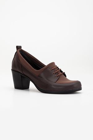 Ovis Kadın Kahve Cilt Topuklu Ayakkabı